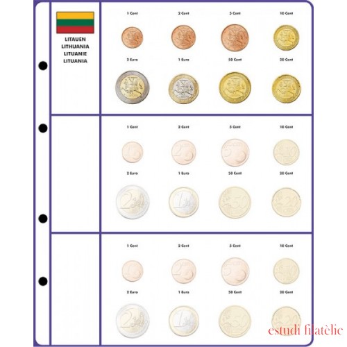 Lindner 8450-42 Página ilustrada: juegos de monedas EURO 