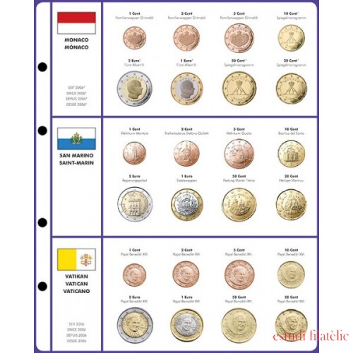Lindner 8450-13 Página ilustrada: juegos de monedas EURO 