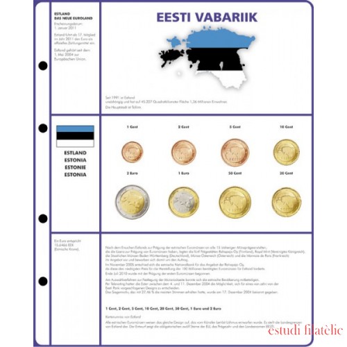 Lindner 8450-20 Página ilustrada: juegos de monedas EURO 