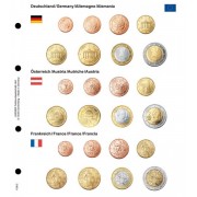 Lindner 1108-2 karat Página ilustrada para juegos de monedas EURO