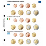 Lindner 1108-3 karat Página ilustrada para juegos de monedas EURO