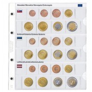 Lindner 1108-19 karat Página ilustrada para juegos de monedas EURO