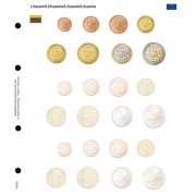 Lindner 1108-22 karat Página ilustrada para juegos de monedas EURO