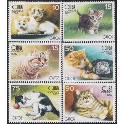 Cuba 4446/51 2007 Fauna Gatos MNH
