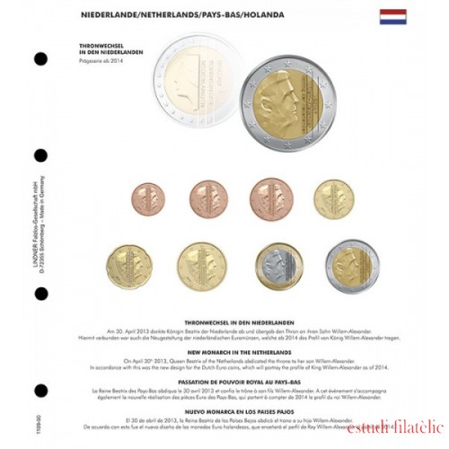 Lindner 1109-50 karat Página ilustrada para juegos de monedas EURO