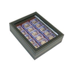 Lindner 2369-2463E Estuche Nera Varius Plus con inserto rojo oscuro con 3 compartimentos divididos flexibles Lindner 2369-2463E Estuche Nera Varius Plus con inserto rojo oscuro con 3 compartimentos divididos flexibles