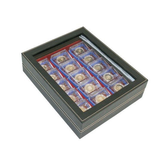 Lindner 2369-2403E Estuche Nera Varius Plus con inserto rojo claro con 3 compartimentos divididos flexibles Lindner 2369-2403E Estuche Nera Varius Plus con inserto rojo claro con 3 compartimentos divididos flexibles