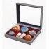 Lindner 2369-2462E Estuche Nera Varius Plus con inserto rojo oscuro con 2 compartimentos divididos flexibles