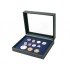 Lindner 2369-2419E Estuche Nera Varius Plus con inserto azul oscuro para alfileres, medallas y emblemas