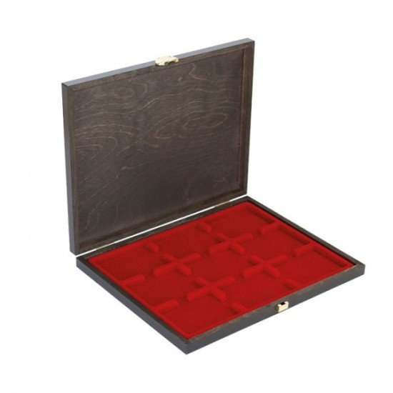 Lindner S2491-2619E Estuche Carus-1 63 x 85 mm de madera auténtica