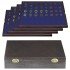 Lindner 2494-12M Estuche Carus-4 mm de madera auténtica  24 cápsulas para monedas