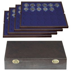 Lindner 2494-9M Estuche Carus-4 37.0 mm de madera auténtica Lindner 2494-9M Estuche Carus-4 37.0 mm de madera auténtica