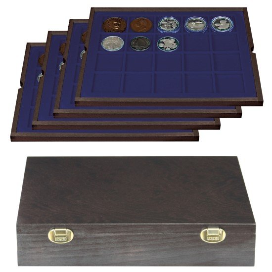 Lindner 2494-2M Estuche Carus-4 47 x 47 mm de madera auténtica Lindner 2494-2M Estuche Carus-4 47 x 47 mm de madera auténtica