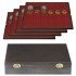 Lindner 2494-4 Estuche Carus-4 42 x 42 mm de madera auténtica