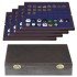 Lindner 2494-6M Estuche Carus-4 30 x 30 mm de madera auténtica