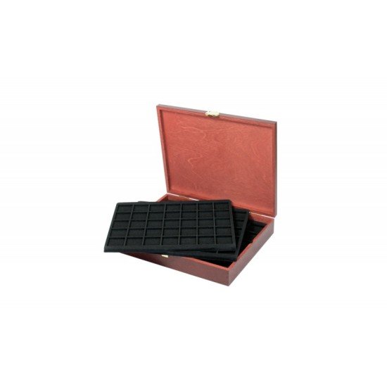 Lindner S2495-S2135CE Estuche Carus para 175 monedas de madera auténtica Lindner S2495-S2135CE Estuche Carus para 175 monedas de madera auténtica