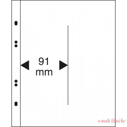Lindner MU1317 Hojas Multi Collect con 2 tiras verticales (91 mm) por página