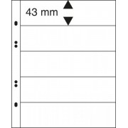 Lindner MU1315 Hojas Multi Collect con 5 tiras (43 mm) por página