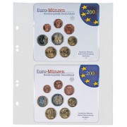 Lindner MU1362 Hojas Multi Collect para 2 juegos de monedas de Euro Alemania