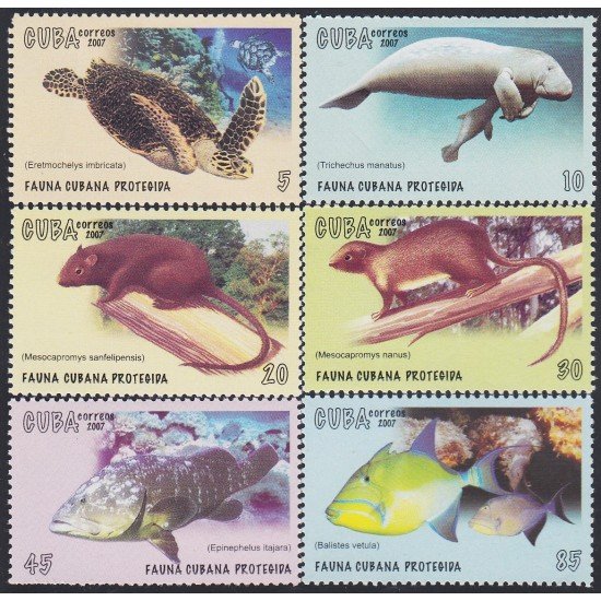 Cuba 4520/25 2007 Fauna Cubana protegida MNH Cuba 4520/25 2007 Fauna Cubana protegida MNH