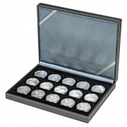 Lindner 2363-15 Estuche Nera XM con 15 compartimentos rectangulares para monedas