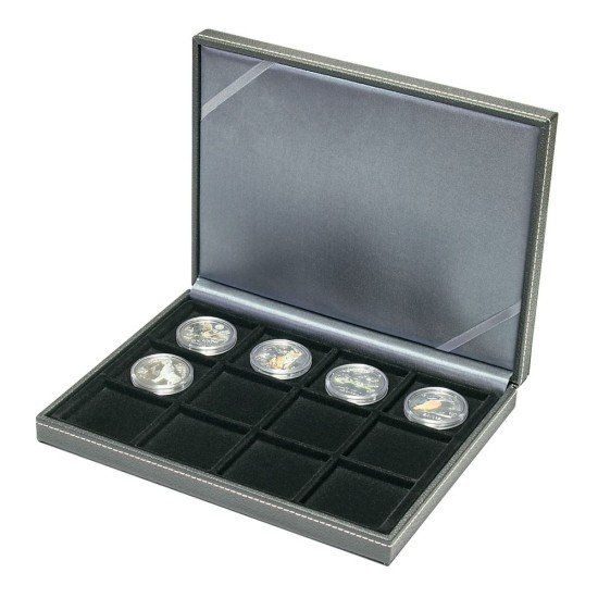 Lindner 2363-12 Estuche Nera XM con 12 compartimentos rectangulares para monedas Lindner 2363-12 Estuche Nera XM con 12 compartimentos rectangulares para monedas