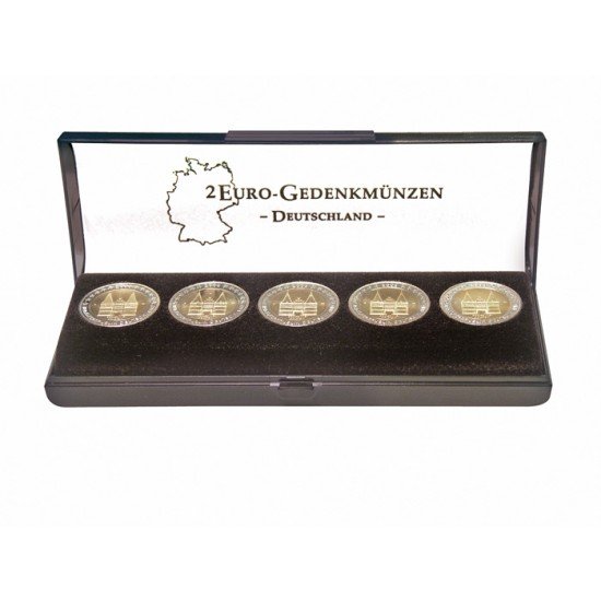 Lindner S2090 para un juego de monedas conmemorativas alemanas de 2 euros Lindner S2090 para un juego de monedas conmemorativas alemanas de 2 euros