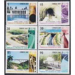 Cuba 4531/36 2007 7 Maravillas de ingenieros cubanos civiles MNH