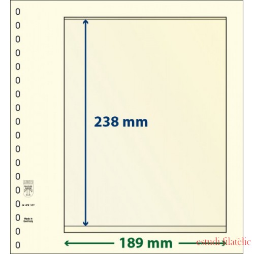 Lindner 802107P Hojas T-Blanko Creaciones Personales Altura: 238 mm. pqte 10