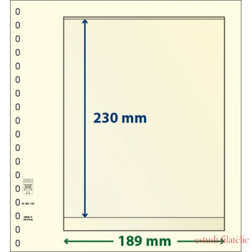 Lindner 802108P Hojas T-Blanko Creaciones Personales Altura: 230 mm. pqte 10