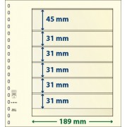 Lindner 802602P Hojas T-Blanko Creaciones Personales Altura: 31,31,31,31,31,45 mm. pqte 10