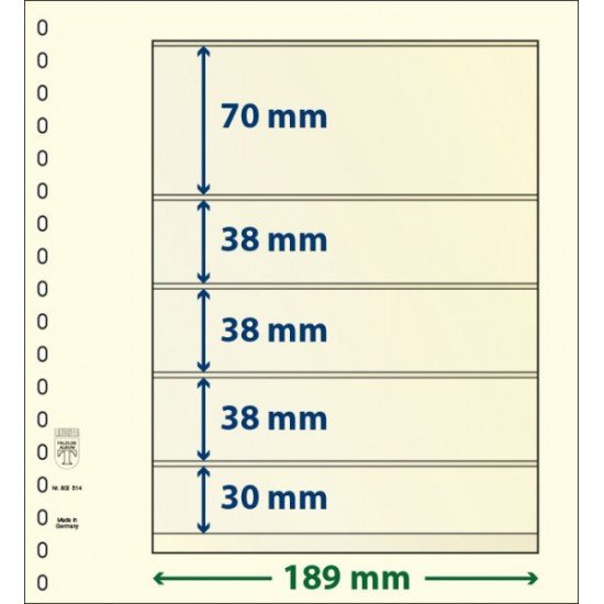 Lindner 802514P Hojas T-Blanko Creaciones Personales Altura: 30,38,38,38,70 mm. pqte 10 Lindner 802514P Hojas T-Blanko Creaciones Personales Altura: 30,38,38,38,70 mm. pqte 10