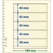 Lindner 802512P Hojas T-Blanko Creaciones Personales Altura: 38,43,43,43,44 mm. pqte 10