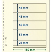 Lindner 802511P Hojas T-Blanko Creaciones Personales Altura: 26,54,45,43,44 mm. pqte 10