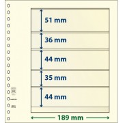 Lindner 802509P Hojas T-Blanko Creaciones Personales Altura: 44,35,44,36,51 mm. pqte 10