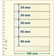 Lindner 802508P Hojas T-Blanko Creaciones Personales Altura: 46,45,36,36,34 mm. pqte 10