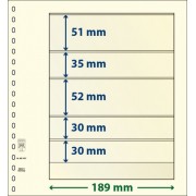 Lindner 802507P Hojas T-Blanko Creaciones Personales Altura: 30,30,52,35,51 mm. pqte 10
