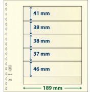 Lindner 802505P Hojas T-Blanko Creaciones Personales Altura: 46,37,38,38,41 mm. pqte 10