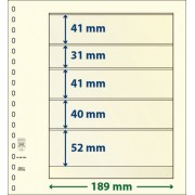 Lindner 802504P Hojas T-Blanko Creaciones Personales Altura: 52,40,41,31,41 mm. pqte 10