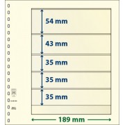 Lindner 802503P Hojas T-Blanko Creaciones Personales Altura: 35,35,35,43,54 mm. pqte 10