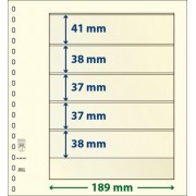 Lindner 802501P Hojas T-Blanko Creaciones Personales Altura: 38,37,37,38,41 mm. pqte 10