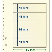 Lindner 802415P Hojas T-Blanko Creaciones Personales Altura: 41,92,43,44 mm. pqte 10