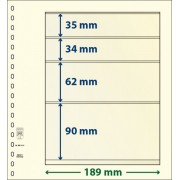 Lindner 802414P Hojas T-Blanko Creaciones Personales Altura: 90,62,34,35 mm. pqte 10