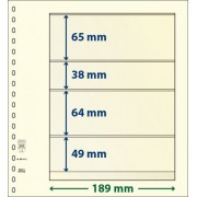 Lindner 802410P Hojas T-Blanko Creaciones Personales Altura: 49,64,38,65 mm. pqte 10