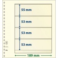 Lindner 802408P Hojas T-Blanko Creaciones Personales Altura: 53,53,53,55 mm. pqte 10