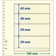 Lindner 802407P Hojas T-Blanko Creaciones Personales Altura: 59,59,49,45 mm. pqte 10