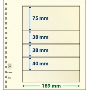 Lindner 802403P Hojas T-Blanko Creaciones Personales Altura: 40,38,38,75 mm. pqte 10