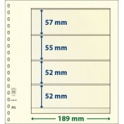 Lindner 802400P Hojas T-Blanko Creaciones Personales Altura: 52,52,55,57 mm. pqte 10