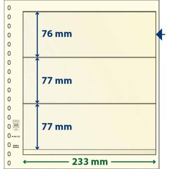 Lindner 802322P Hojas T-Blanko Creaciones Personales Altura: 77,77,76 mm. pqte 10 Lindner 802322P Hojas T-Blanko Creaciones Personales Altura: 77,77,76 mm. pqte 10