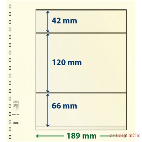 Lindner 802308P Hojas T-Blanko Creaciones Personales Altura: 66,120,42 mm. pqte 10